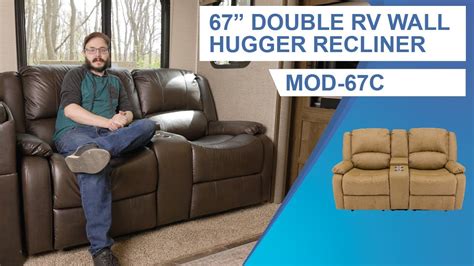 Recpro Charles 67 Double Rv Wall Hugger Recliner Sofa With Console