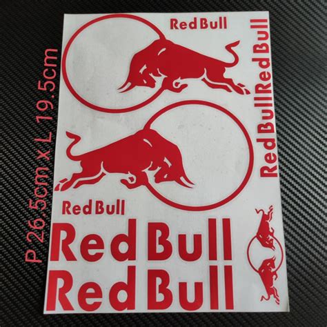 Jual Stiker Helm Redbull Red Bull Banteng Kualitas Terbaik Shopee