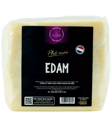 Edam Pain Block 500g Phô Mai President CTR