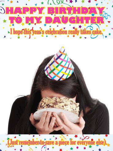 Celebration Takes Cake! Funny Birthday Card for Daughter | Birthday ...