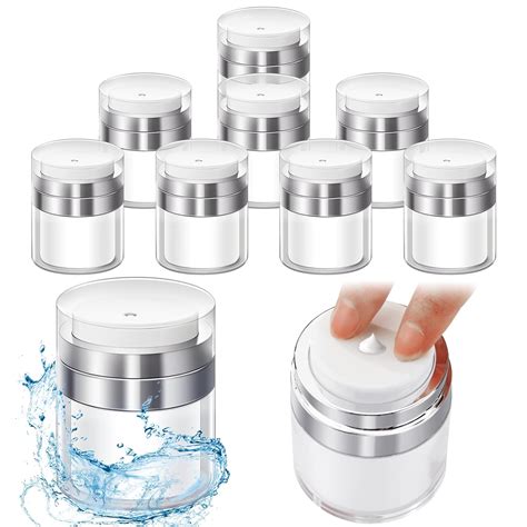 Amazon 8 Pcs Empty Airless Pump Jar Refillable Cosmetic Container