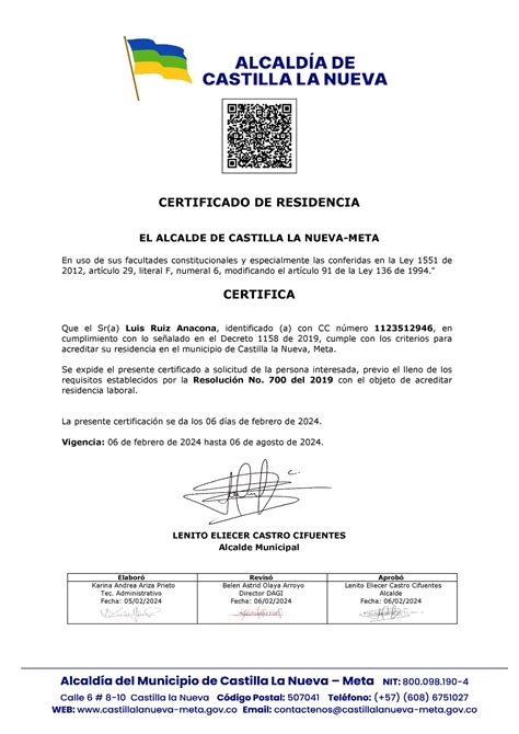 Certificado Residencia 2024 02 06 083154 Certificado De Residencia El