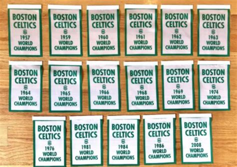 Collector Of The Week Celtics Championship Banner Collection