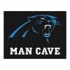 FANMATS Carolina Panthers Black Man Cave 3 Ft X 4 Ft Area Rug 14276