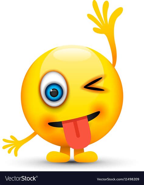 Hand Up Emoji Character Royalty Free Vector Image