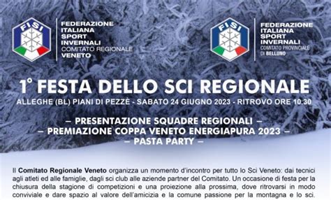 Festa Dello Sci Regionale La Fisi Veneto Presenta Le Sue Squadre