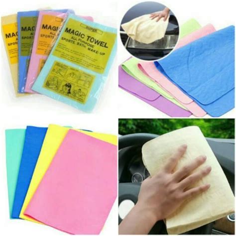 Jual Lap Chamois Magic Towel Kain Lap Kanebo Serat Sintetis High