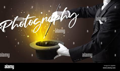 Old Magician Is Showing Magic Trick Stock Photo Alamy