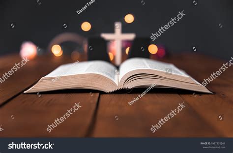 Holy Bible Cross On Bokeh Background Stock Photo 1937376361 | Shutterstock