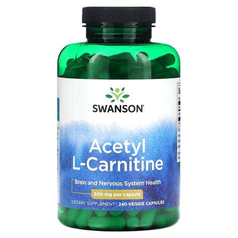 Swanson Acetyl L Carnitine Mg Veggie Capsules