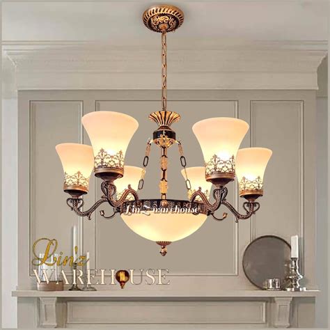 Jual Lampu Gantung Klasik Modern Gold Black Classic Arms Chandelier