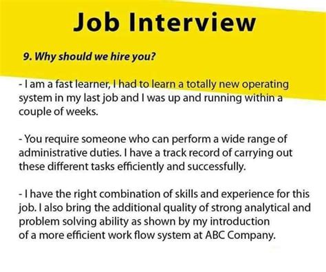 Why Should We Hire You Best Answer Job Interview Questions W