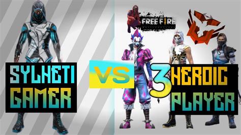 Sylheti Game Vs 3 Heroic Player Clash Squad Custom Match 1 Vs 3