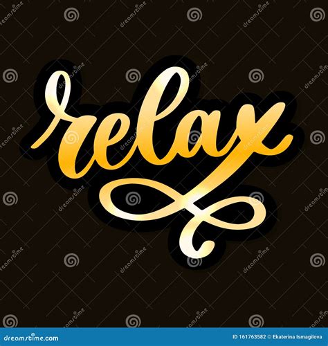 Hand Drawn Typography Lettering Phrase Relax Isolated On The White