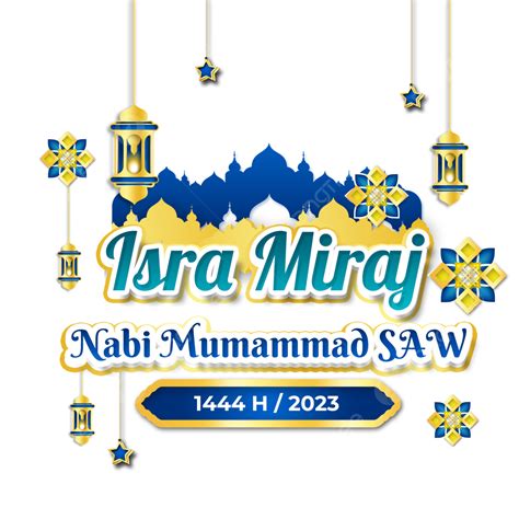 Greeting Card Of Isra Miraj 2023 Prophet Muhammad Saw 1444 H Isra