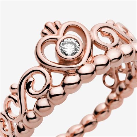 My Princess Tiara Ring in Pandora Rose™ with CZ | Rose gold plated ...