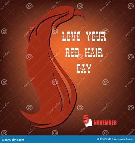 Happy Love Your Red Hair Day Stock Vector Illustration Of Banner