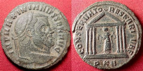 MAXIMIANUS AE Large Follis Carthage Mint 307 308 AD Carthago In