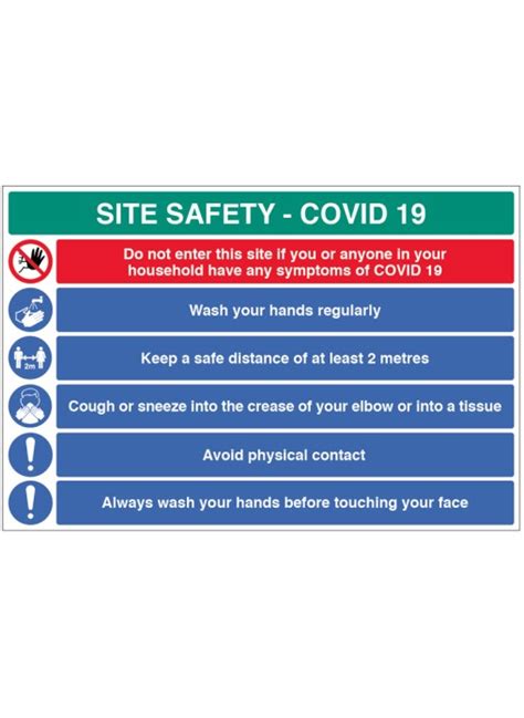 Coronavirus Site Safety Board With Messages