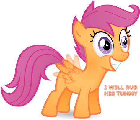 203997 Safe Artist Stinkehund Scootaloo Bellyrubs Excited Image