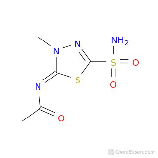 Methazolamide Structure - C5H8N4O3S2 - Over 100 million chemical ...