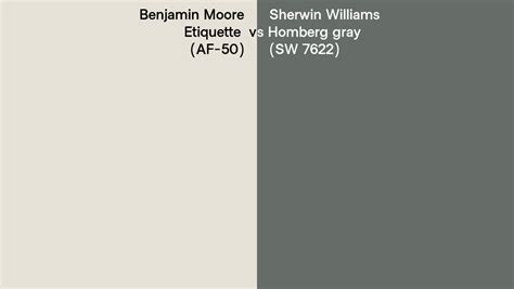 Benjamin Moore Etiquette Af 50 Vs Sherwin Williams Homberg Gray Sw