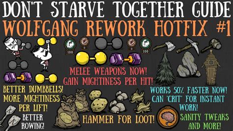 Wolfgang Rework Hotfix Changes Don T Starve Together Guide Youtube