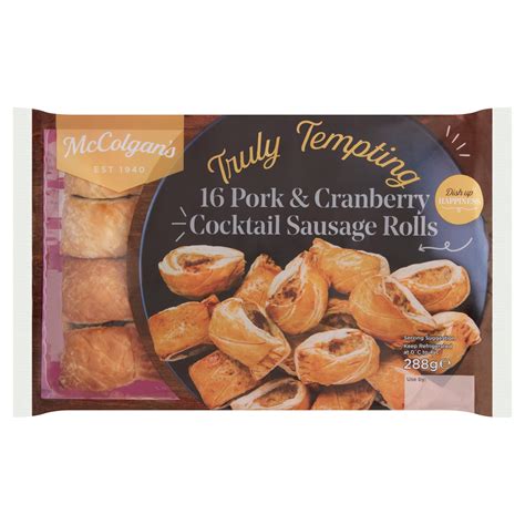 McColgan S Truly Tempting 16 Pork Cranberry Cocktail Sausage Rolls