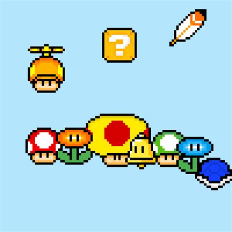 Pixilart Mario Power Ups By Astropuff