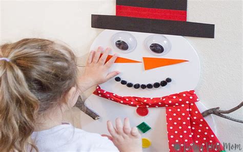 Pin the Nose on the Snowman {Indoor Activity} - Living Well Mom