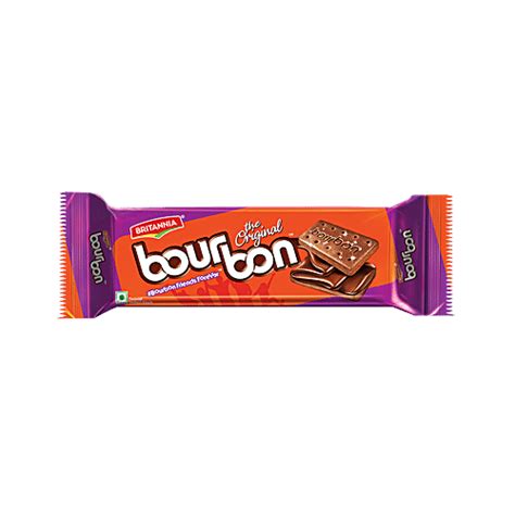 Buy Britannia Bourbon Cream Biscuit Chocolate Flavour 120 Gm Pouch