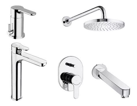 Combo Griferia Roca L20 Embutir Lavatorio Alto Bidet Ducha