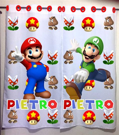 Cortina Mario Bros Personalizada 280 L X 220 A No Elo7 Amiguxa Personalizados 976091