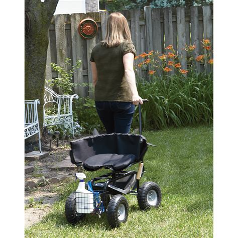 Strongway Deluxe Rolling Garden Seat With Easy Change Turnbars