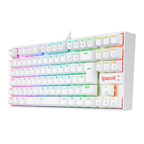 Teclado Magnético Gamer Redragon Kumara Pro Lunar White RGB PATOLOCO