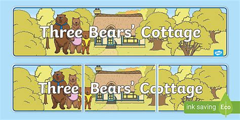 Three Bears Cottage Role Play Banner Teacher Made Twinkl