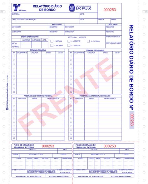 Diário De Bordo Formidan Formulários Contínuos