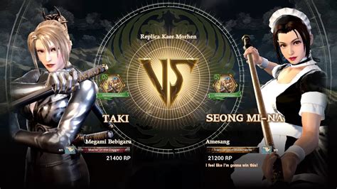 Soulcalibur Vi Megami Bebigaru Taki Vs Amesang Seong Mi Na Xbox