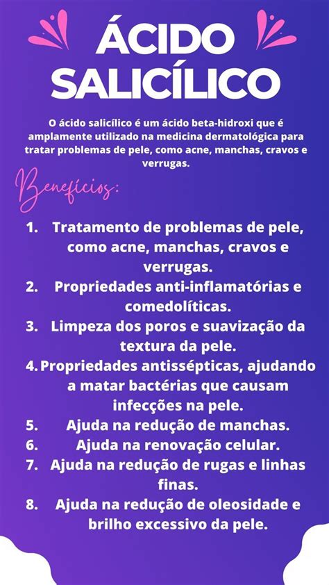 BENEFÍCIOS DO ÁCIDO SALICÍLICO Ácido salicílico Receitas de