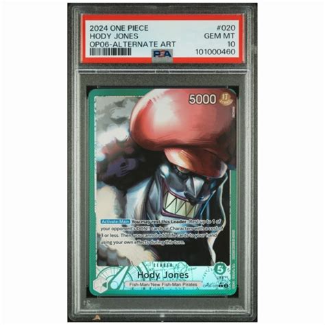 PSA 10 One Piece OP06 020 Hody Jones Alternate Art Cardgameshop