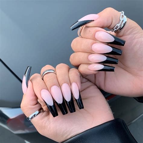 50 The Best Coffin Nail Designs French Tip Acrylic Nails Coffin