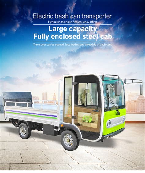 Garbage Can Loader Electric Garbage Tricycle Pick Up Collector Truck