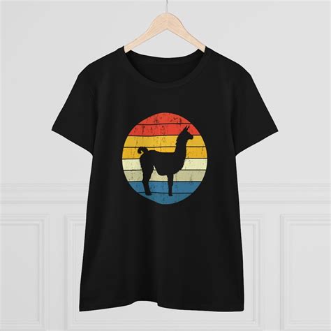 Vintage Llama Retro Sunset T Shirt Llama Lover T Shirt T Etsy