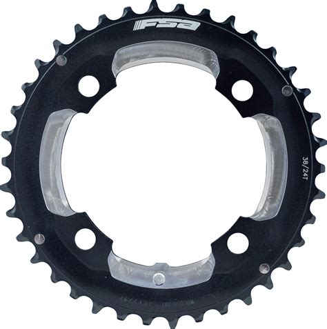 FSA Pro MTB Chainring 2x10 104x38T Black 4h 12mm Pin JE James