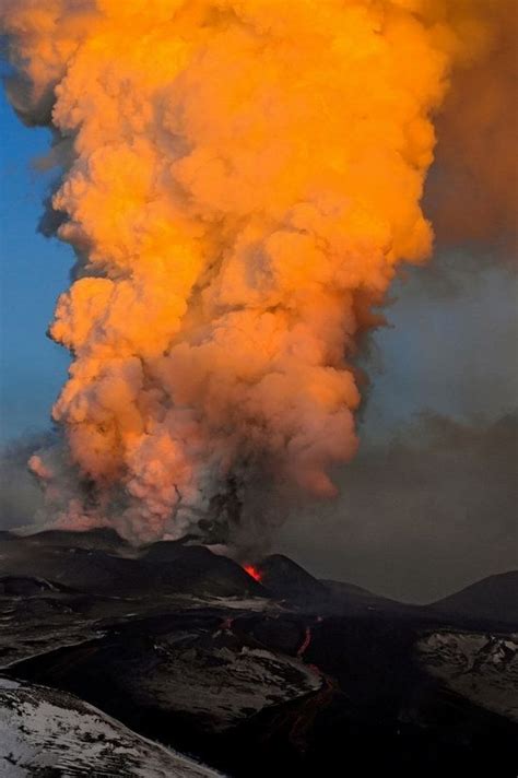 Plosky Tolbachik Volcano Eruption Kamchatka Russia Photo