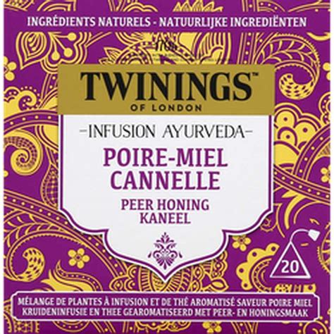 Infusion Ayurveda Poire Miel Cannelle Twinings X Sachets La Belle