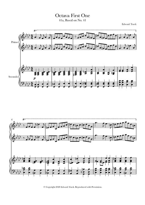 Track Quatre Mains 41a Sheet Music For Piano Duet