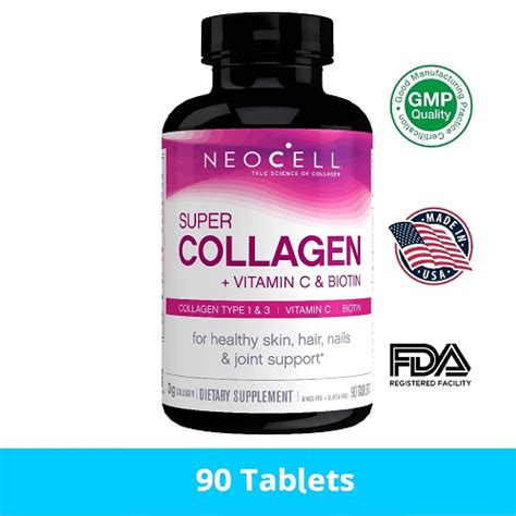 Neocell Super Collagen Types Vitamin C Tablets Off Pharma