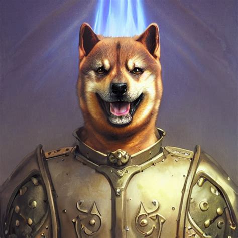 Krea Ai Paladin Black Armor Anthropomorphic Shiba Inu Sh