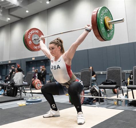 Weightlifter Mattie Rodgers Trains For Tokyo Olympics On Living Room